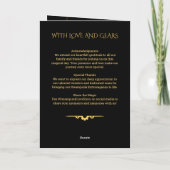 スティームパンクVintageウェディングプログラム プログラム (裏面)