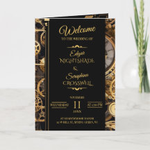 スティームパンクVintageウェディングプログラム