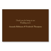 スティームパ結婚ンクの木のテーブルカード テーブルナンバー (裏面)