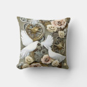 スティームパ結婚ンクの鳩 クッション (正面)