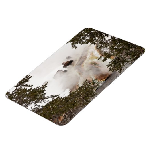 スティームビソンアットイエローストーン国立公園 マグネット (左側)