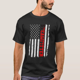 スティームフィッターアメリカ国旗の自由ウェルダーギフトT S Tシャツ