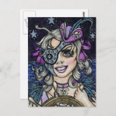 スティームフェイス#10ステームパンク海賊 ポストカード (正面/裏面)