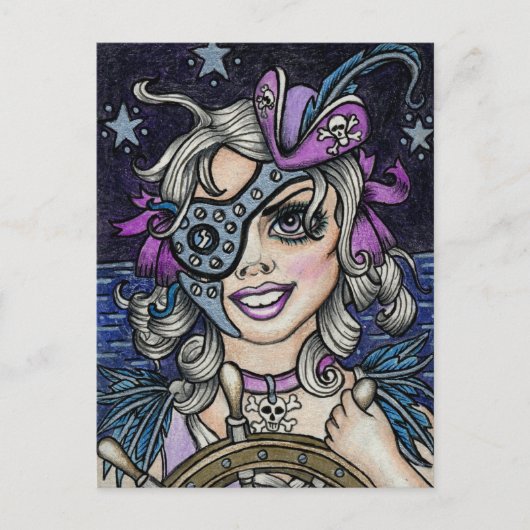 スティームフェイス#10ステームパンク海賊 ポストカード (正面)