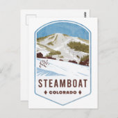 スティームボートコロラドスキーバッジ ポストカード (正面/裏面)