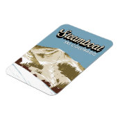 スティームボートスキーエリアウィンターコロラドヴィンテージ マグネット (左側)