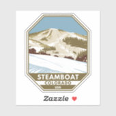 スティームボートスキーエリアウィンターコロラド シール (シート)