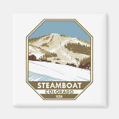 スティームボートスキーエリアウィンターコロラド マグネット (正面)