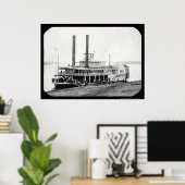 スティームボートベンキャンベルダゲレオタイプ1852 ポスター (ホームオフィス)