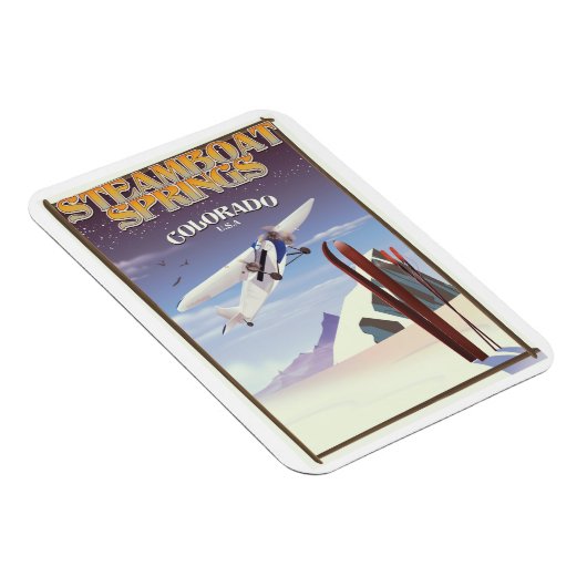 スティームボート春コロラドのヴィンテージ旅行ポスター マグネット (右側)