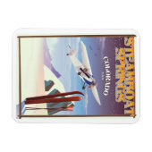 スティームボート春コロラドのヴィンテージ旅行ポスター マグネット (横)