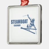 スティームボート春コロラドスキーヤー メタルオーナメント (左)