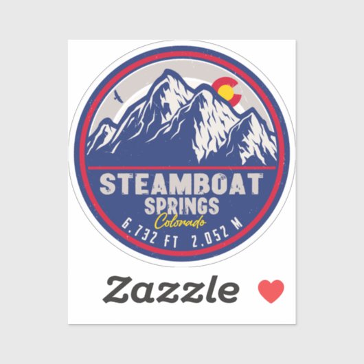 スティームボート春コロラドレトロサンセットデミディーズ シール (シート)