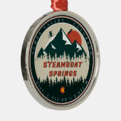 スティームボート春コロラドヴィンテージマウンテン メタルオーナメント (右)