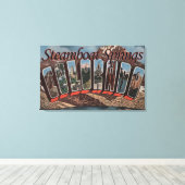 スティームボート春,コロラド州 – ラージレターシーン キャンバスプリント (インサイチュ (ウッドフロア))