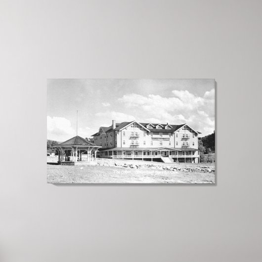 スティームボート春、COロッジ&キャビンフォトグラップ キャンバスプリント (正面)