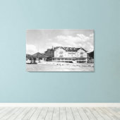 スティームボート春、COロッジ&キャビンフォトグラップ キャンバスプリント (インサイチュ (ウッドフロア))