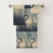 スティームーハートブルーベージュブラック バスタオルセット (インサイチュ)