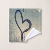 スティームーハートブルーベージュブラック バスタオルセット (ウォッシュタオル)