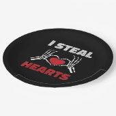 スティールハートスおもしろいティーンズデイスケートルハンド ペーパープレート (アングル)