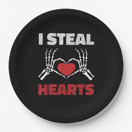 スティールハートスおもしろいティーンズデイスケートルハンド ペーパープレート (正面)