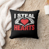 スティールハートスおもしろいヴァレンティスデイスケルトンハンドCl クッション (ブランケット)