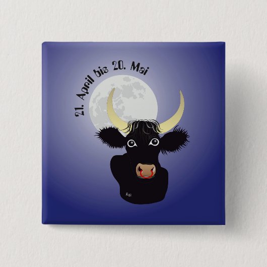 スティールTierkreiszeichenボタン 缶バッジ (正面)