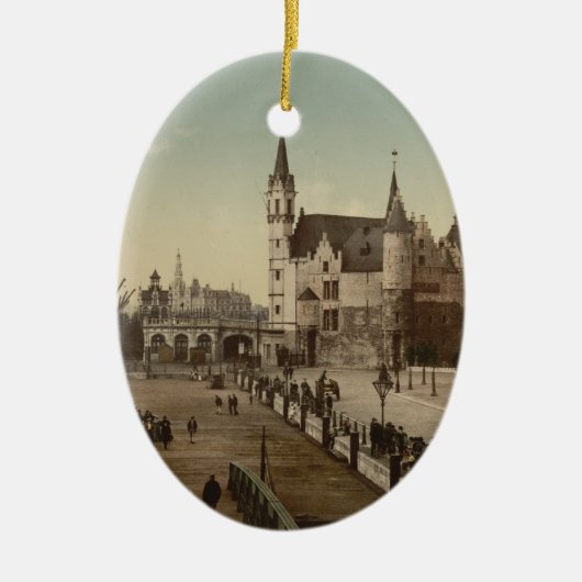 スティーン、アントワープ、ベルギー セラミックオーナメント (正面)