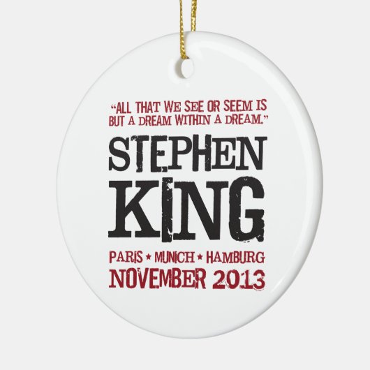 スティーヴン・キングのヨーロッパの旅行 セラミックオーナメント (左)