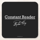 スティーヴン・キングの一定した読者 スクエアペーパーコースター (正面)