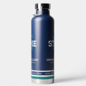 スティーヴ名スポーツモノグラムティール(緑がかった色) ウォーターボトル (右面)