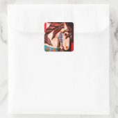 スティー静かド回転木馬馬 スクエアシール (バッグ)