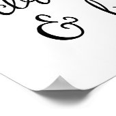 ステイかわいらし&ベビーニース |書道スクリプトポスター ポスター (角)