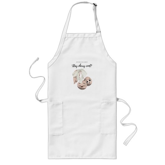 ステイさくらんぼ クール ロングエプロン (正面)