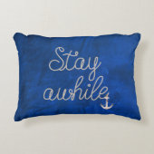 ステイしばらくの間文字航海のロープアクセント枕 アクセントクッション (正面)