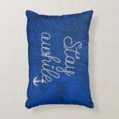 ステイしばらくの間文字航海のロープアクセント枕 アクセントクッション (正面(垂直))