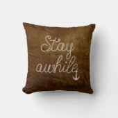 ステイしばらくの間文字航海のロープアクセント枕 クッション (正面)