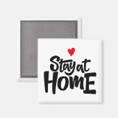 ステイアットホームハート マグネット (正面/裏面)