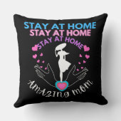 ステイアットホームマママママママワイトブラックモダンクラシック クッション (裏面)