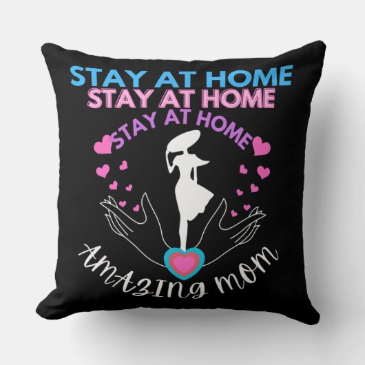 ステイアットホームマママママママワイトブラックモダンクラシック クッション (正面)