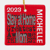 ステイアットホームママムエクストラノーネアカスタム セラミックオーナメント (正面)