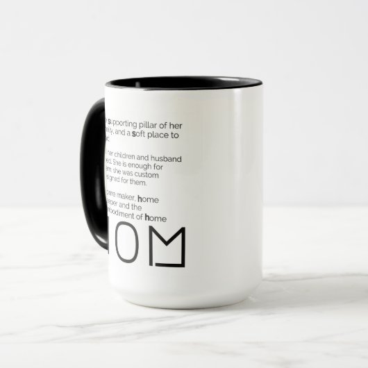 ステイアットホームマムSAHMポエム マグカップ (正面左)