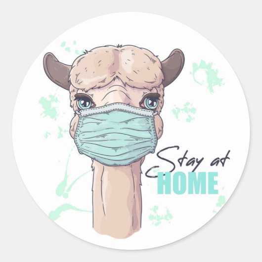 ステイアットホームラマ ラウンドシール (正面)