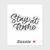 ステイアットホーム |ファンシーフォント シール (シート)