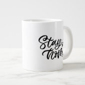 ステイアットホーム|ファンシーフォント ジャンボコーヒーマグカップ (正面右)