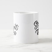 ステイアットホーム|ファンシーフォント ジャンボコーヒーマグカップ (正面)