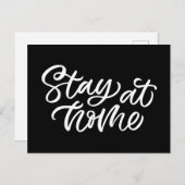 ステイアットホーム |ファンシーフォント ポストカード (正面/裏面)