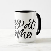 ステイアットホーム|ファンシーフォント マグカップ (正面右)