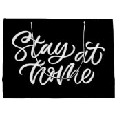 ステイアットホーム|ファンシーフォント ラージペーパーバッグ (裏面)