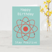 ステイアトム・前向きギーク科学の誕生日引用文 カード (黄色い花)